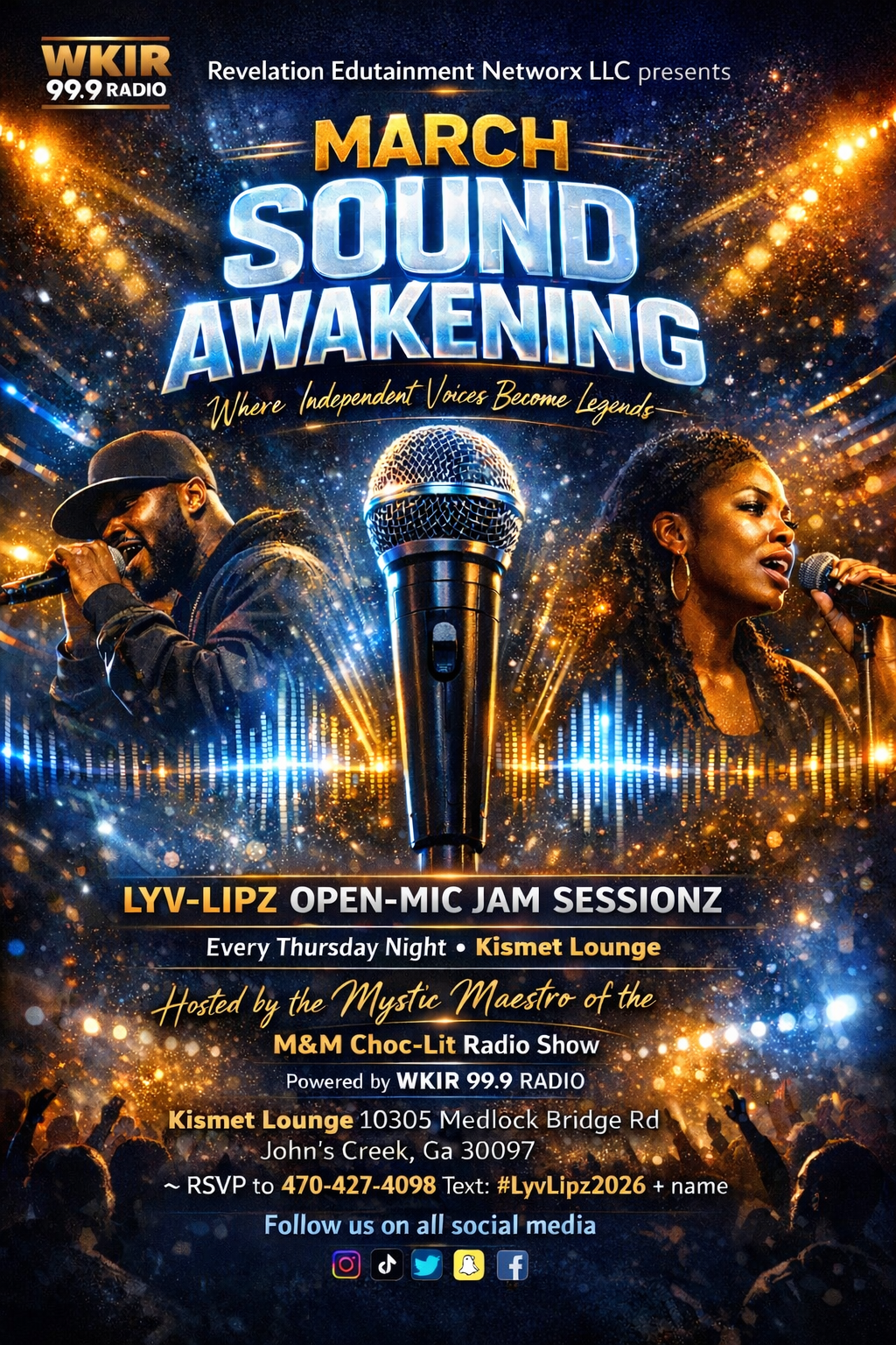 Lyv-Lipz Open-Mic Jam Session at Kismet Lounge